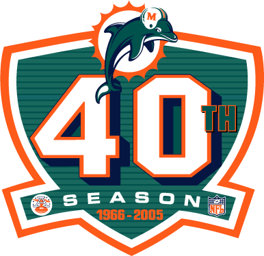 Miami Dolphins 2005 Anniversary Logo iron on paper